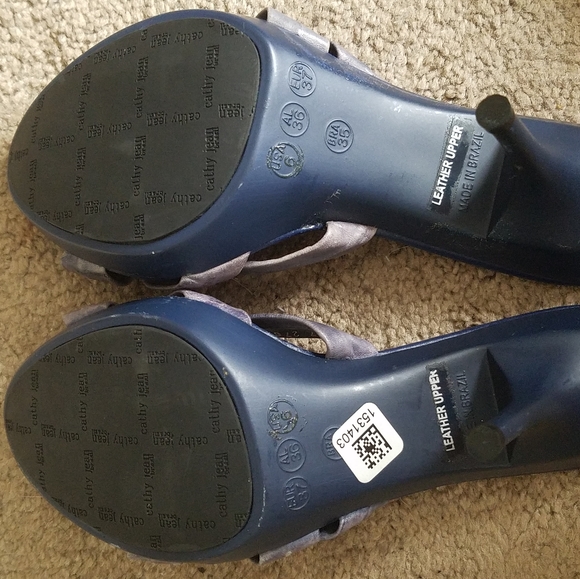 Blue and Gray Heels Cathy Jean Sandals Size 6 - Picture 8 of 9